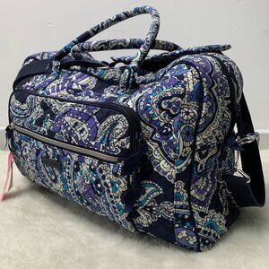 Vera Bradley Purple Blue Floral Fabric Shoulder Bag